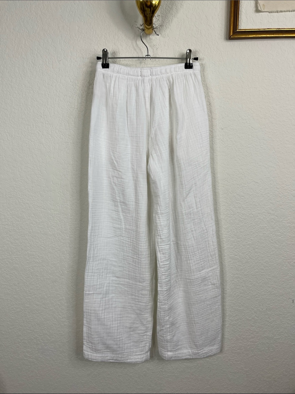 Aritzia Little Moon AirPlush Cotton Sail Pant Gauze Wide Leg Drawstring Pants - Picture 6 of 8